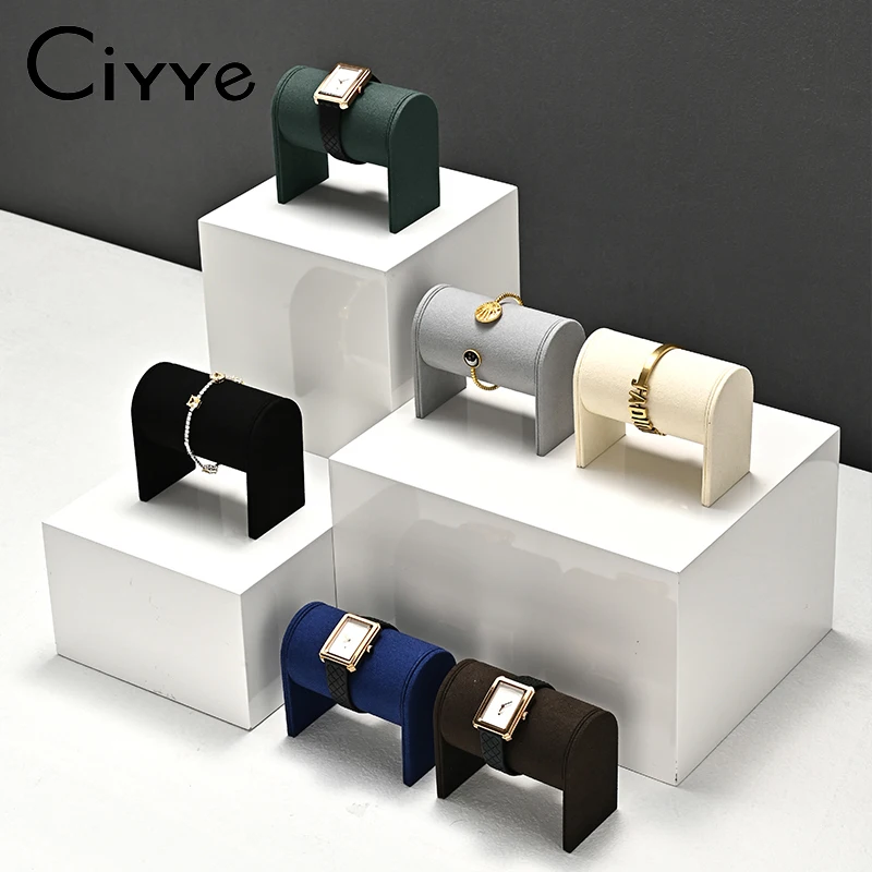 Ciyye High-End Microfiber Watch Display Stand Watch Stand Support Watch Seat Bracelet And String Display Jewelry Storage Props