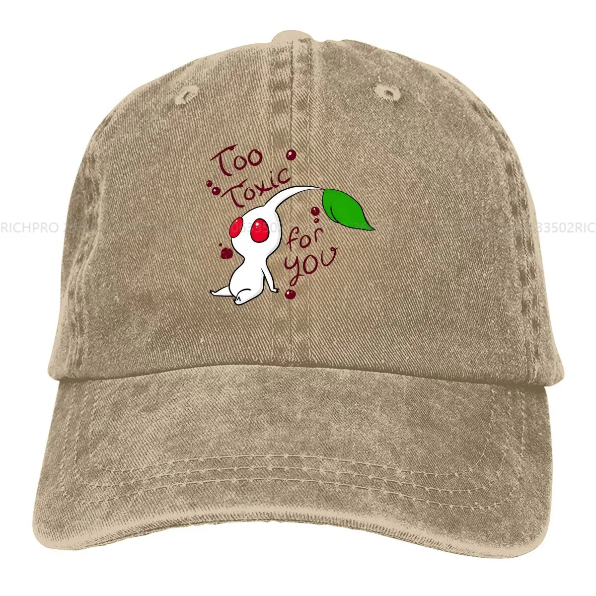 

Summer Cap Sun Visor Too Toxic For You Hip Hop Caps Pikmins Game Cowboy Hat Peaked Hats