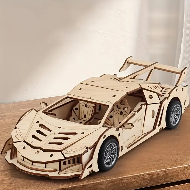 

3D Wooden Puzzle Racing Cars for Adults DIY Mechanical Model Car Kits Toys for Adults Birthday Gift for Boys Men Home Decor