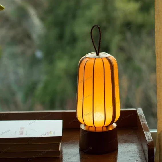 

Настольная лампа в китайском стиле с ручной росписью в эстетике династии Сун, ретро-дизайн, для спальни, прикроватная, для создания атмосферы