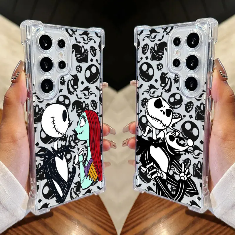 Jack Skellington Nightmare Before Christmas Clear Phone Case For Samsung Galaxy S26 S25 S24 Ultra S23 S22 Plus S21 S20 FE Cover