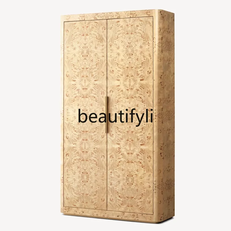 American country solid wood locker bookcase model house designer retro furniture