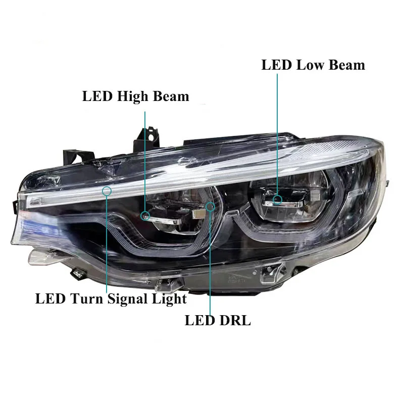 2PCS LED Headlight Assembly for BMW 4 Series 2014-2019 M4 F32 F80 F82 F33 F83 F36 Modified GTS Spoon DRL Headlamp