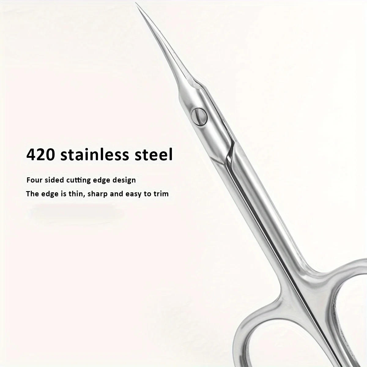 Stainless Steel Curved Tip Thin Blade Cuticle Scissors Nail Clippers Trimmer Manicure Tools Eyebrow Tools Dead Skin Remover image 5