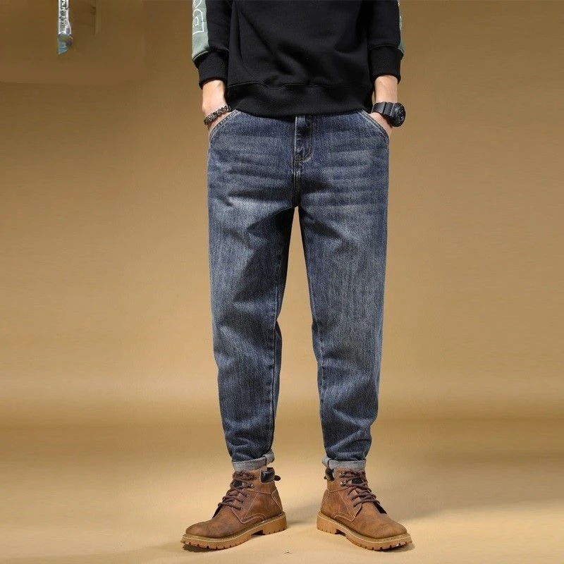 

Men Classic Baggy Oversized Jeans Pants Denim 2023 Mens Hip Hop Pants Vintage Casual Men Denim Pants Straight Pants 2023 E89