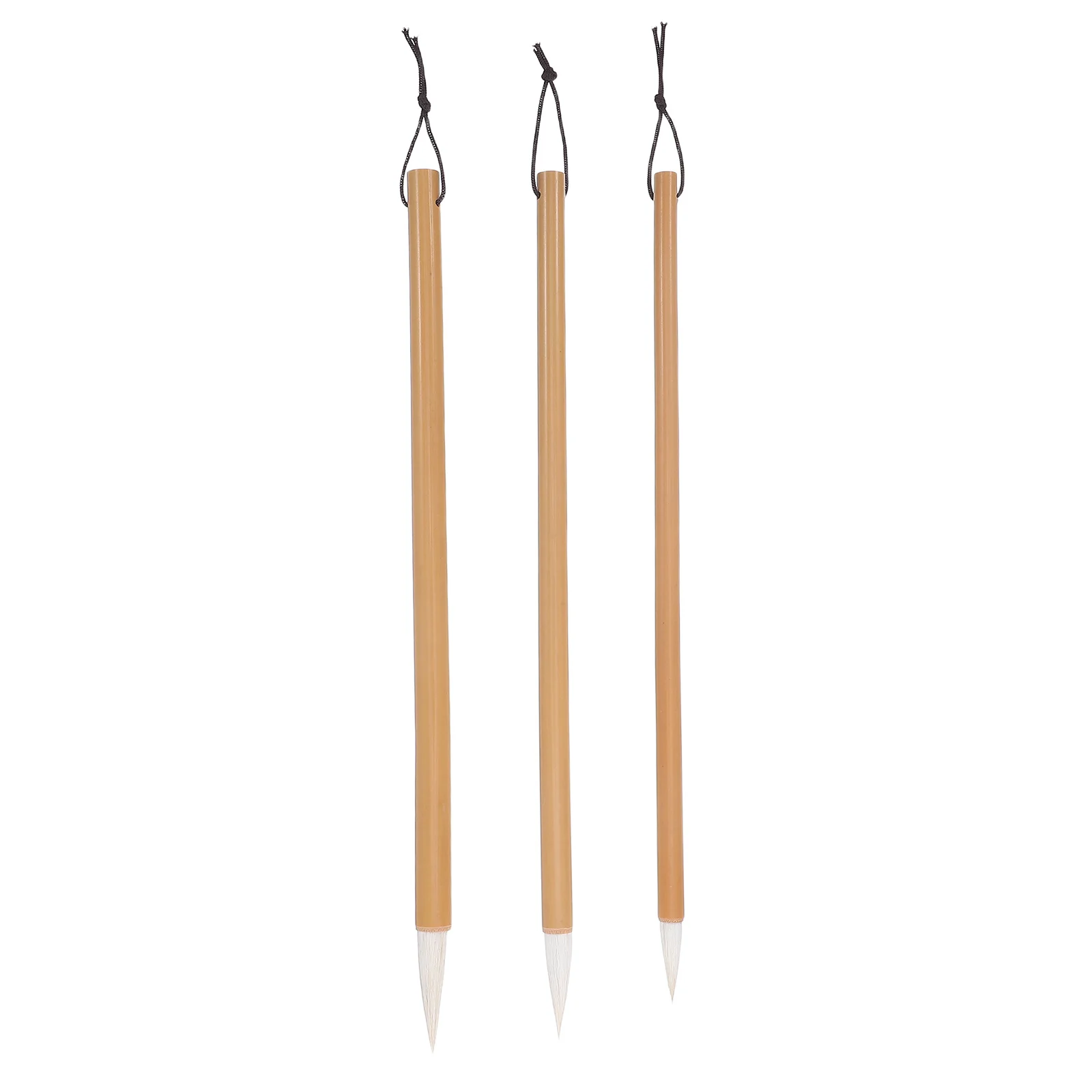

3Pcs Chinese Calligraphy Brushes Bamboo Handle Goat Hair Ink Painting Brush Set Traditional Writing Brush for Chinese Japanese