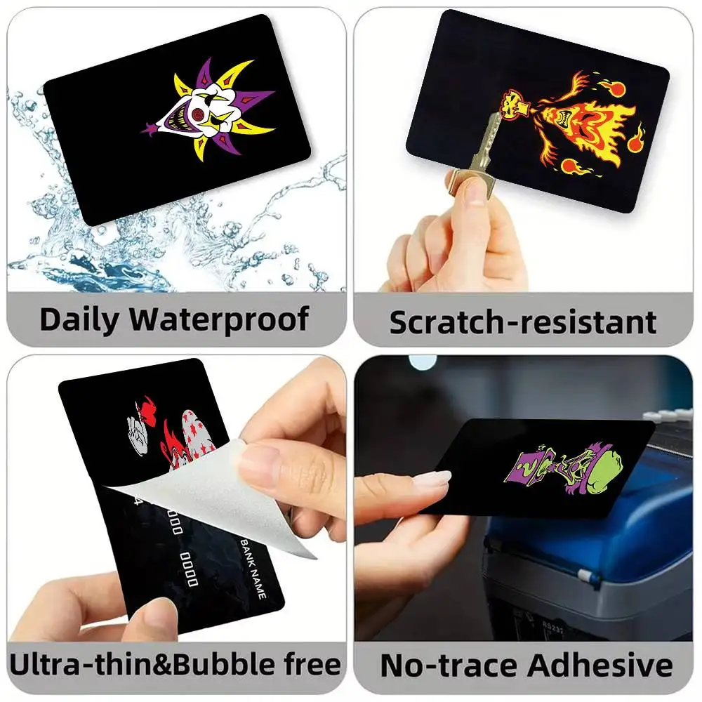 Hip Hop I-Insane Clown Posse ICP Credit Card HD Stickers Game Card Decal Small Chip Waterproof Sticker Gift