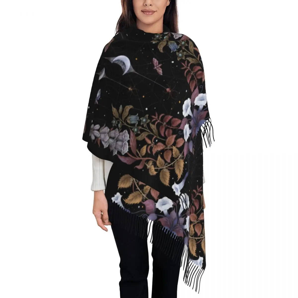 

Custom Printed Witch Garden Scarf Women Men Winter Warm Scarves Shawl Wrap