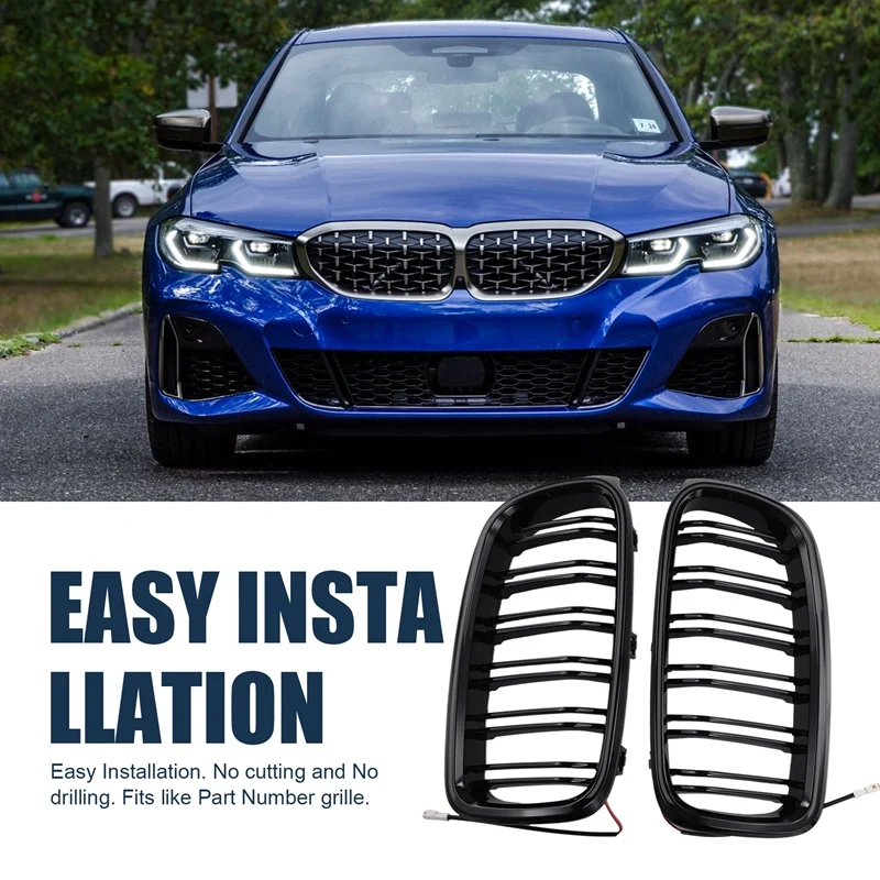 Car LED Light Front Kidney Grille Grille Lights For BMW 3 Series F30 F31 2013-2018