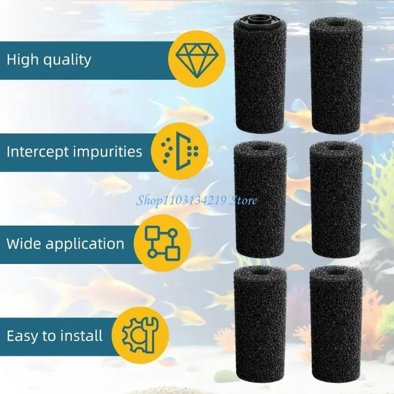 N5KC Water Feature Pump Debris Filter Set for DP90, DP160, DP290, and DP430, with Rinseable Porous Sponges and Open-Slot Filter