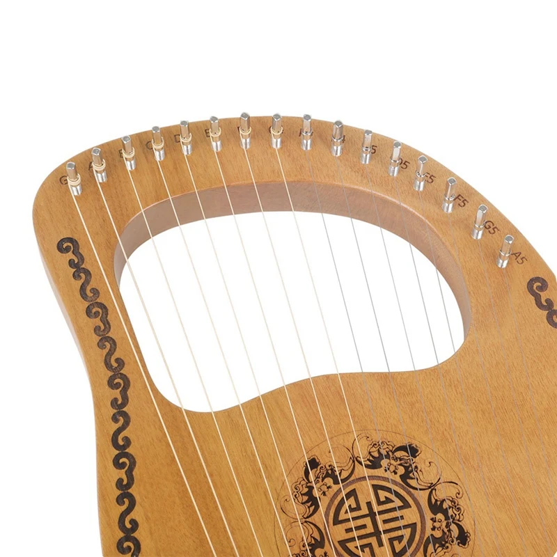 Lyre Beginner 16-String Lyre Small Harp Small Portable Small And Easy To Learn Solid Wood Harp Niche Instrument