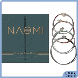 LOOK Double Bass Sstrings Full Set (G-D-A-E) Double Bass String Strings Steel Core Nickel Chromium Wound Ball End Upright Bass