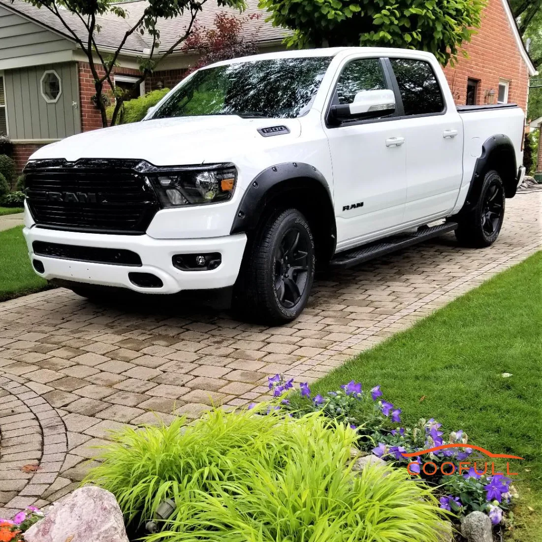 For Dodge Ram 1500 2019-2024 Matte Black Pocket Style Fender Flares Wheel Arch Covers Mudguard Body Kits - view 6