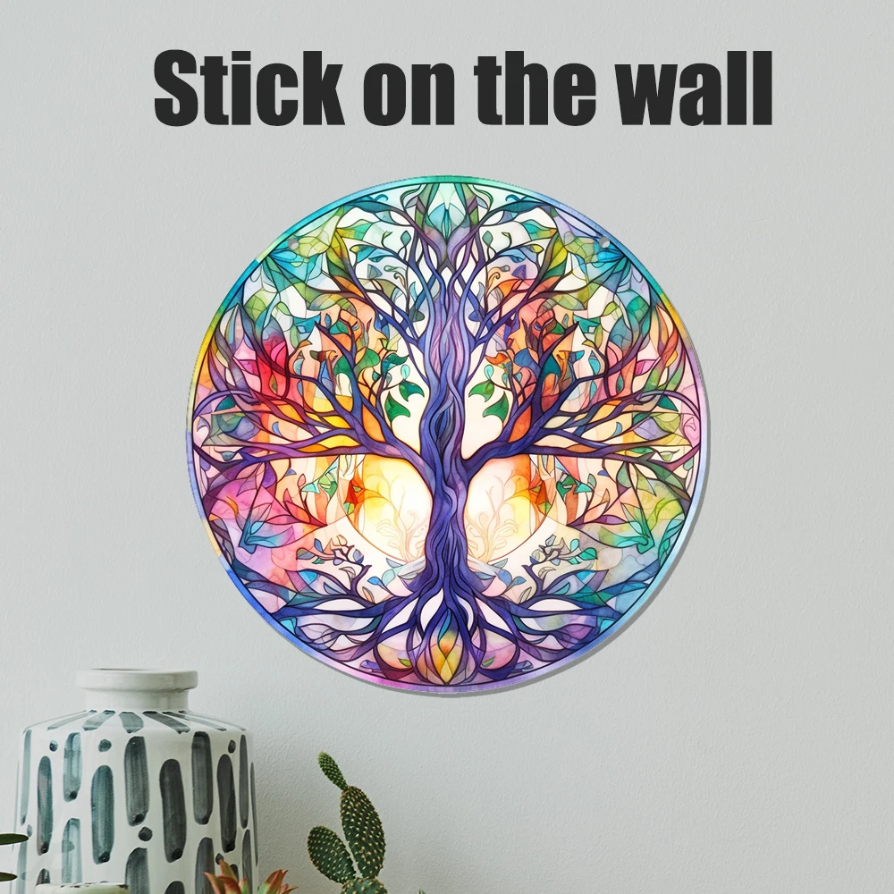 15cm/20cm/30cm Fuso New Exquisite Window Hangings with Chain Stained Acrylic PanelStain Glass Living Room Decor