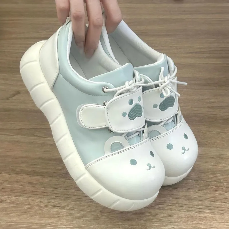 

2026 New Adorable Kitty Sneakers Women's Platform Vulcanized Canvas Shoes Woman Designer Lace Up Trainers Cat Paw Print Sneaker