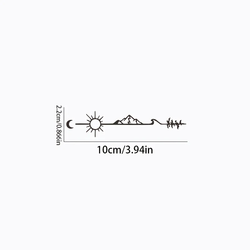 Wild Arrow Vinyl Decals With Mountain Sun Pattern Outdoor Stickers For Car Rearview Mirror Laptop Truck Auto Decor Accessories