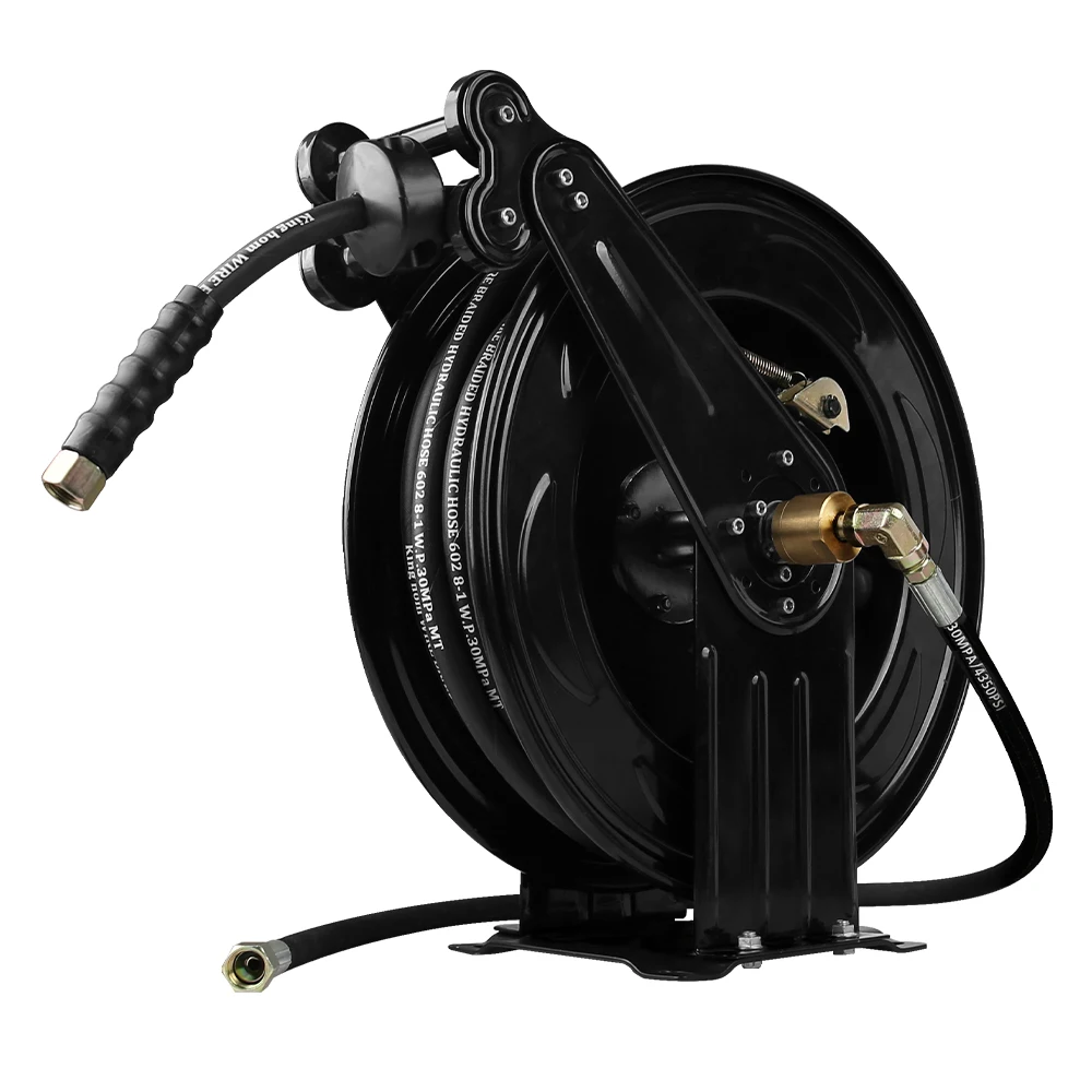 

5000 PSI 50 FT 3/8'' Double Arms Automatic Telescopic High Pressure Hose Reel Pressure Hose Car Washing Equipment
