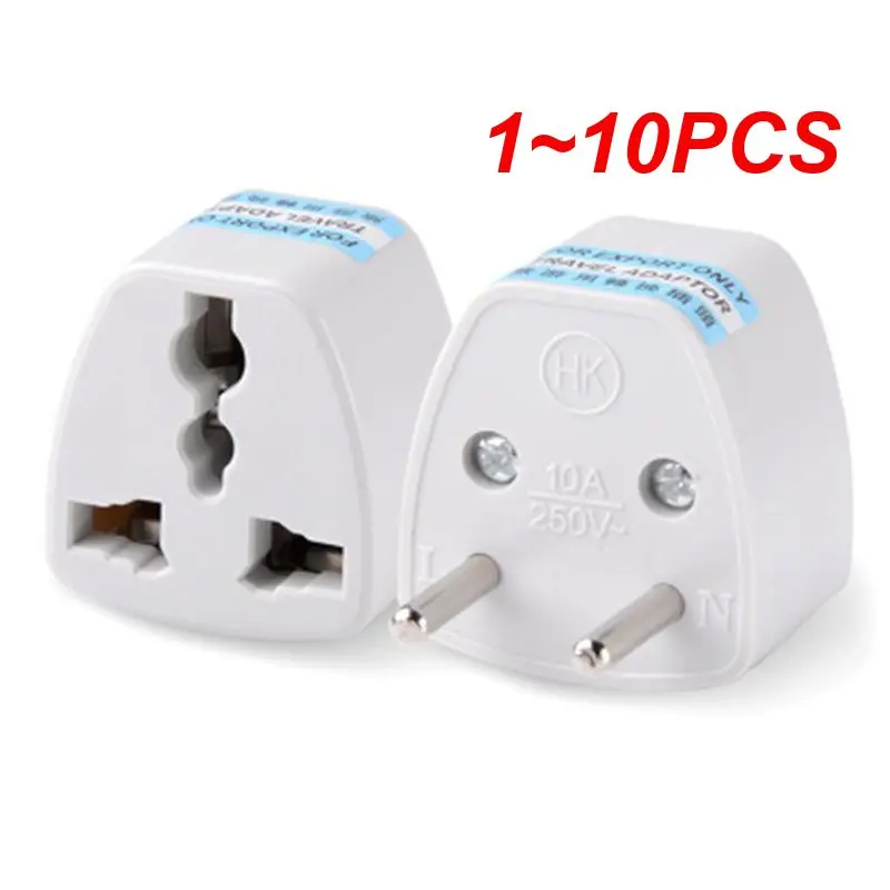 1~10PCS Universal EU UK Plug Travel Wall Power Charger Outlet Adapter Converter Socket Europe England Singapore Malaysia