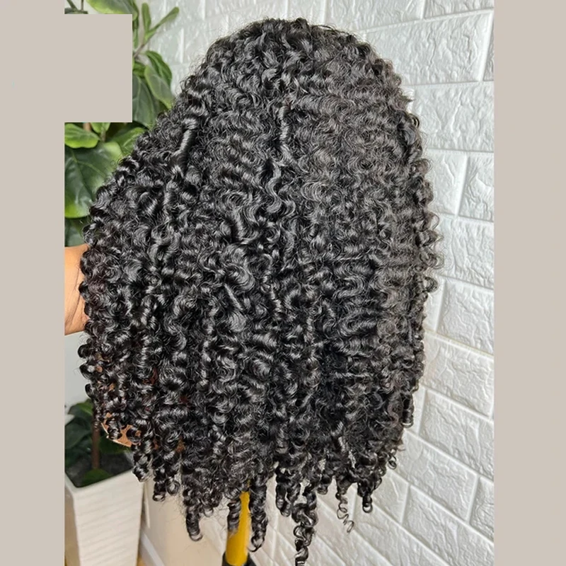 Pelucas frontales de encaje de onda profunda para mujeres negras, 26 pulgadas, 180de densidad, prearrancadas con pelo de bebé, peluca negra de