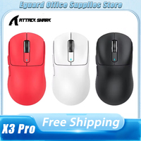 Attack Shark X3 Pro Mouse Tri Mode PAW3395 Wireless Bluetooth 2.4G Mouse Gamer Accessory For Computer Pc Man Gaming Mice Gifts