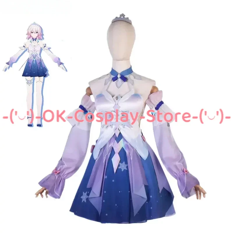 Game Honkai Star Rail March 7th Cosplay Costume Women Cute Party Dress Halloween Carnival Uniforms Anime Clothing Custom Made