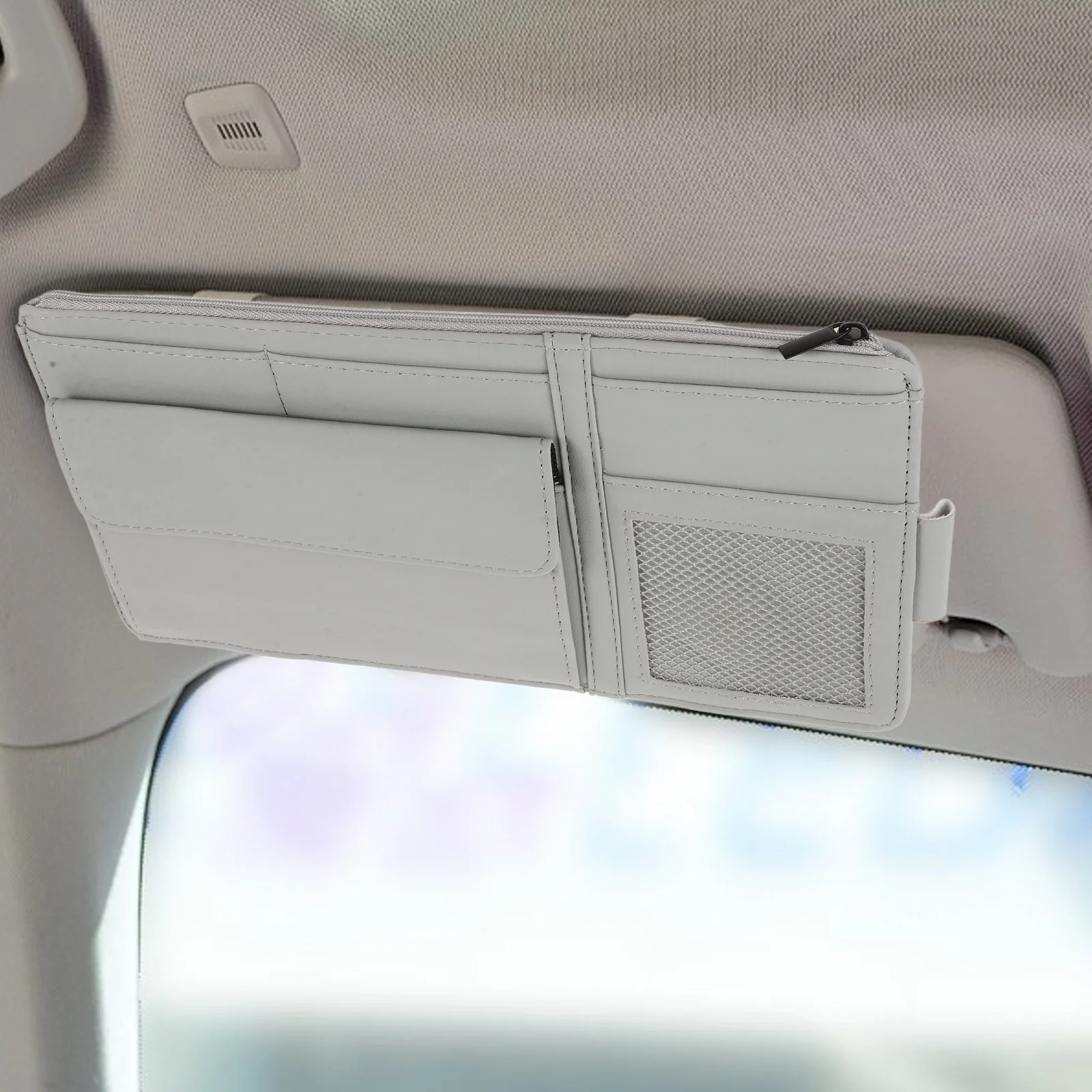 

Car Glasses Clip Holder Auto Interior Pouch Card Seat Bag Multifunctional Durable Car Visor Organizer Sun Visor Storage Bag