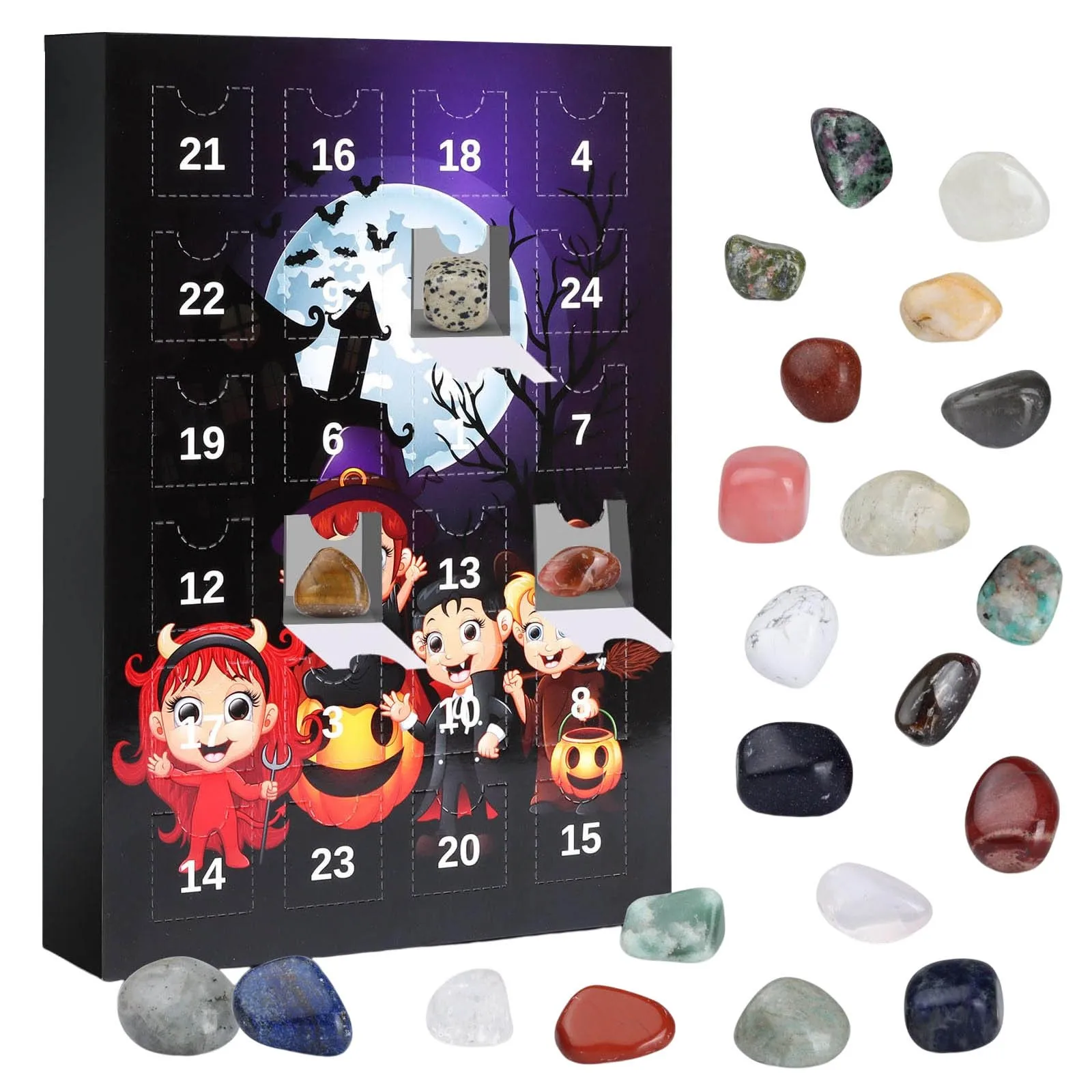 Christmas 24 Days Countdown Calendar 24 Days Dinosaur Eggs Collectible Value Christmas Countdown Calendar Crystal Rock Stone