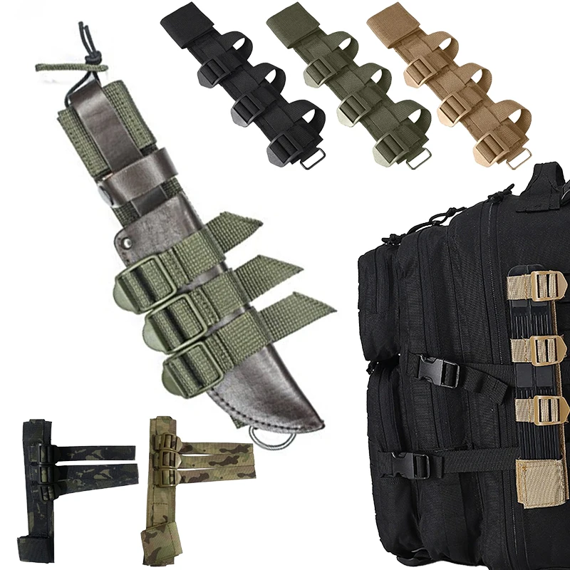 Outdoor Tactical Molle Shealth Bag Adapter Gear Tool Carrier Sheath Holder Backpack Attachment Hunting Vest Backpack Pouch