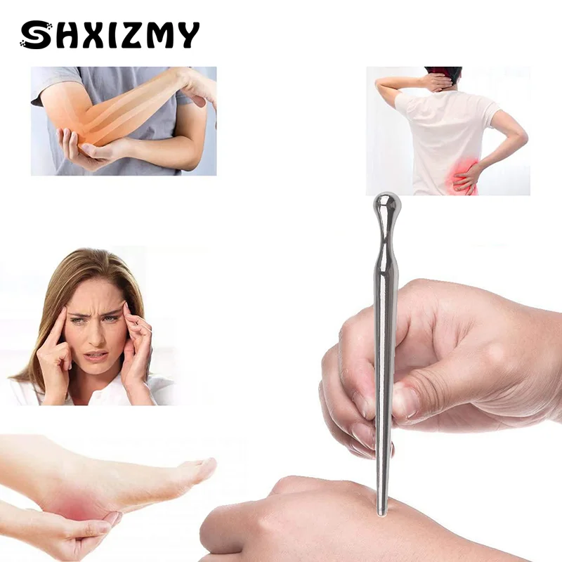 Acupuncture Pen Stainless Steel Manual Acupuncture Pen Trigger Point Massager Deep Tissue Massage Tool For Body Pain Relief Care