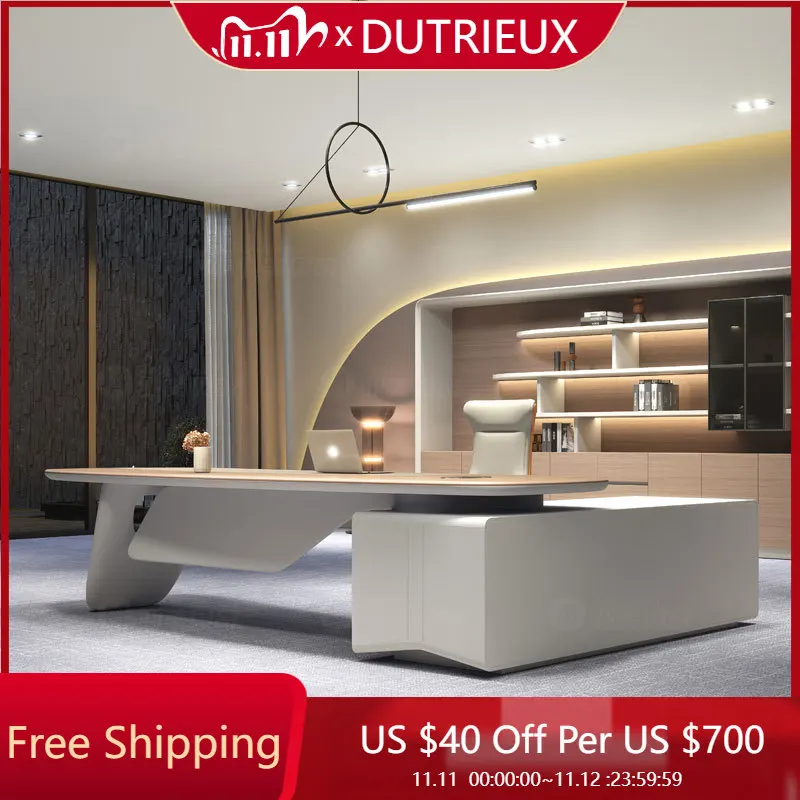 

Boss Executive Office Desk Corner Combination Minimalist Wooden Computer Desks Reading Reception Escritorio Office Furniture