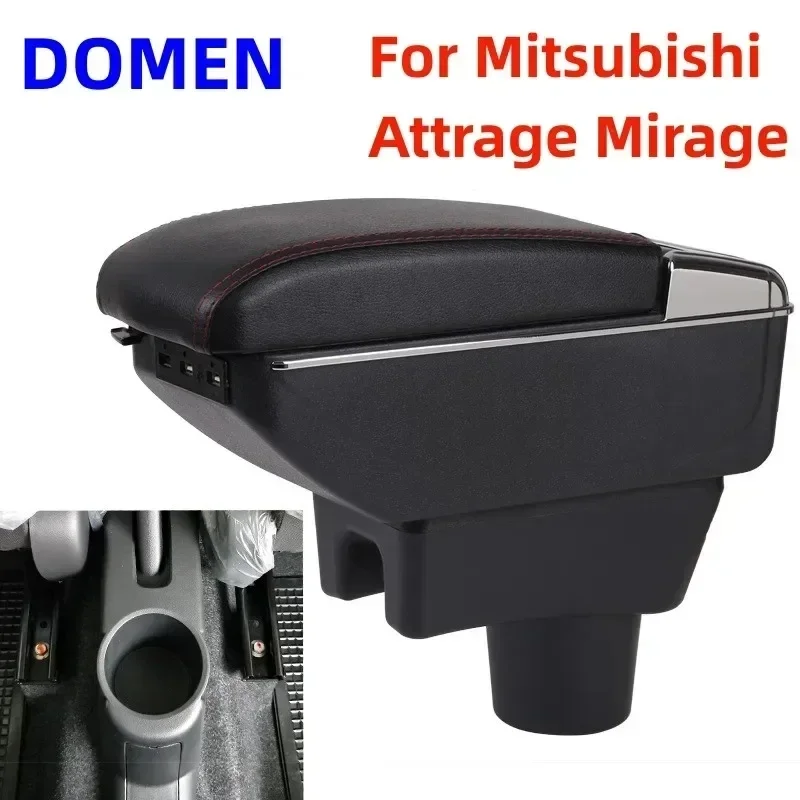 New luxury For Mitsubishi Attrage Mirage Armrest Box For Dodge Attitude Mitsubishi Space Star Car Armrest Car Accessories