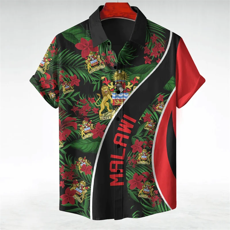 Summer Men's Fashionable Printed Design Pattern Breathable Daily Personalized Comfortable Breathable Shirt