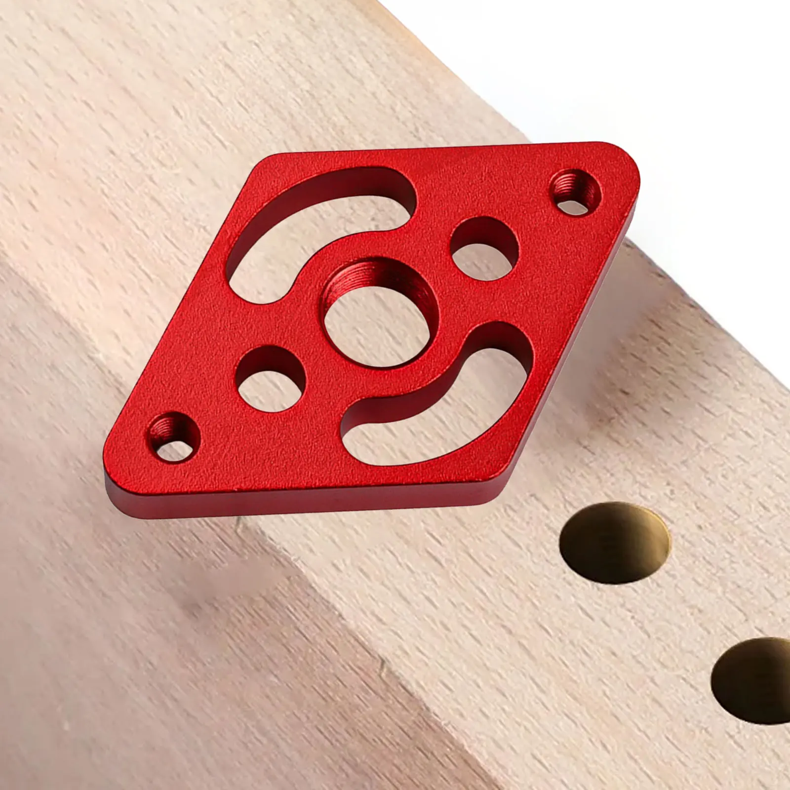 Szablon do kołków z prowadnicą wiertarską i tulejami stalowymi 6 mm, 8 mm i 10 mm do precyzyjnego wyrównywania otworów w projektach stolarskich