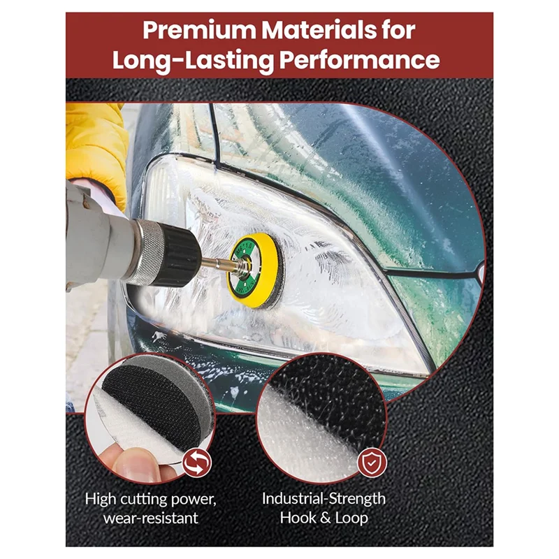 

A76K 325PCS 2 Inch Hook & Loop Sanding Discs Kit For Drill Grinder Rotary Tools Quick Change Backing Plates,Sandpaper