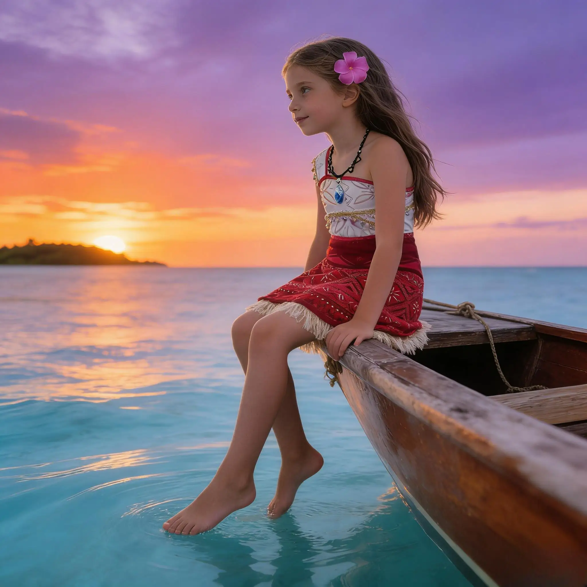 Girls Moana 2 Dress Party Adventure Costume Princess Fancy Outfit for Kids Toddler Children Vaiana Cosplay Clothes 2-8Y