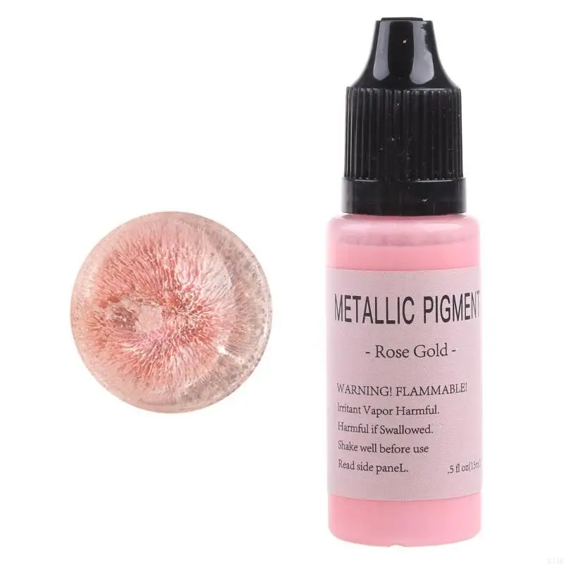 6 Metal Color Alcohol-Based Inks for Epoxy Resin Art Paint Color Dye - Image 4