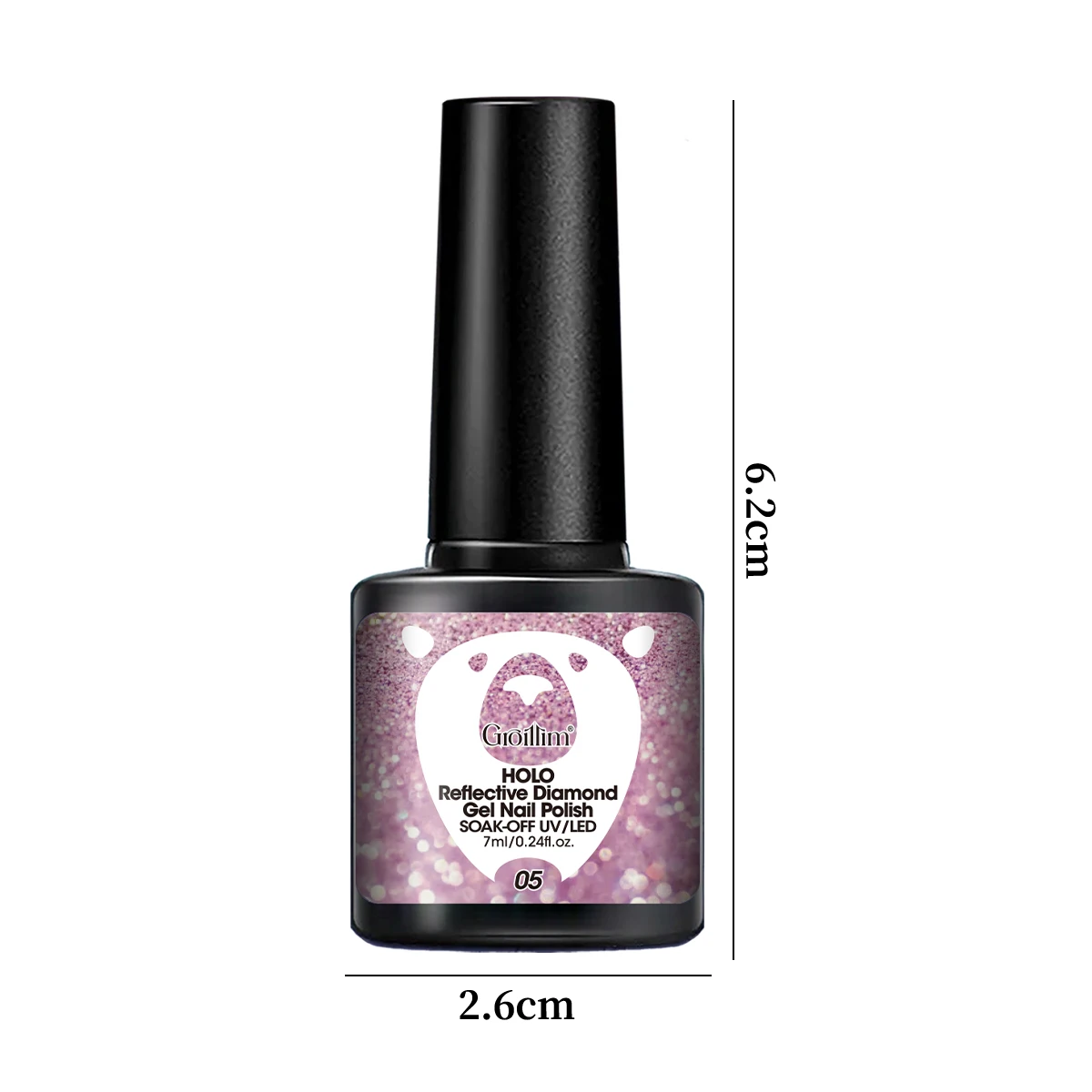 مجموعة طلاء أظافر ليزر جل حلزوني 6 قطع 0.24 أونصة - فن الأظافر، خالي من الكحول، بريق متعدد الألوان، العناية باليدين بجودة صالونات التجميل، مثالي #3