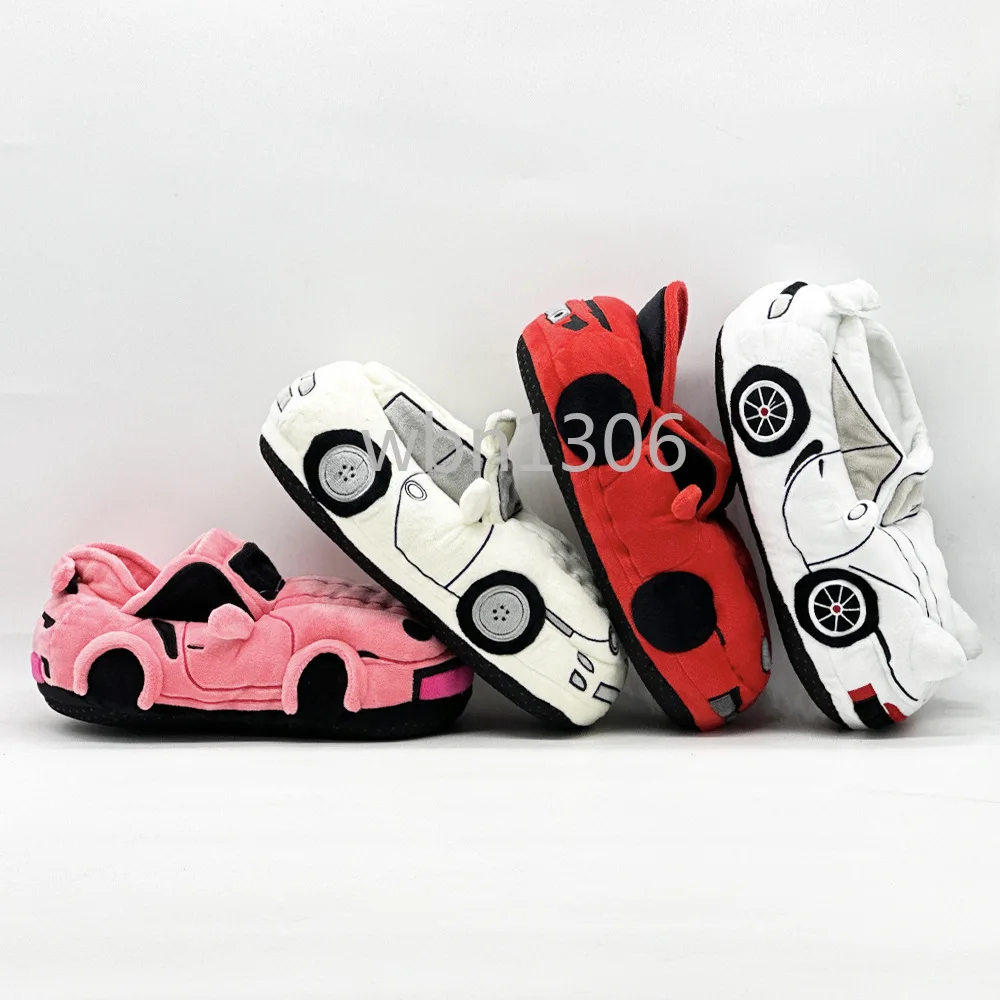 Racing plush slippers