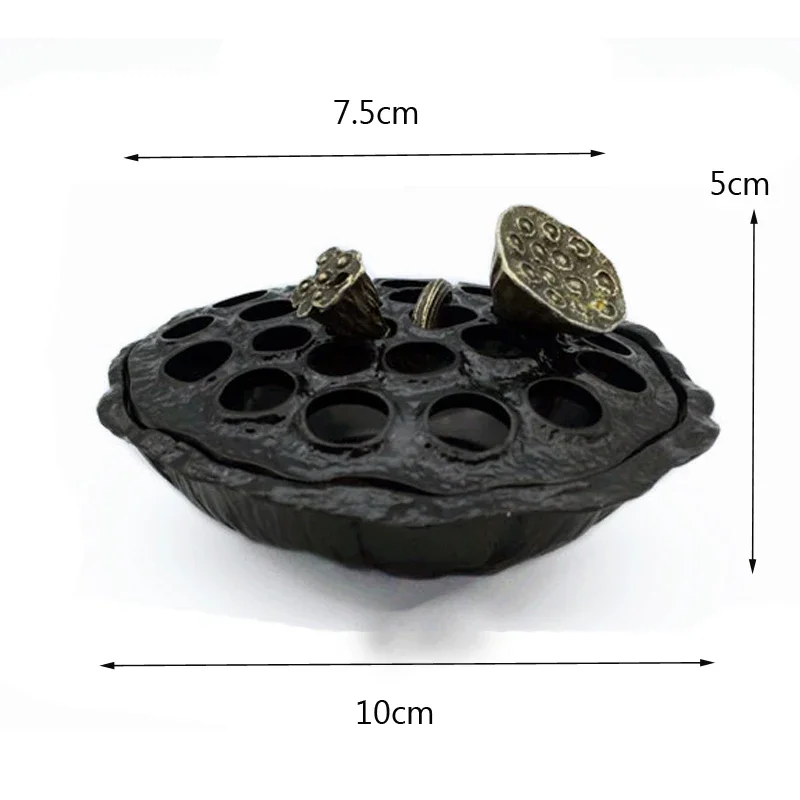 F Creative Copper Alloy Lotus Incense Burner Home Decor Handcrafts Coil Censer Holder Religious Articles Yoga Office Ornaments