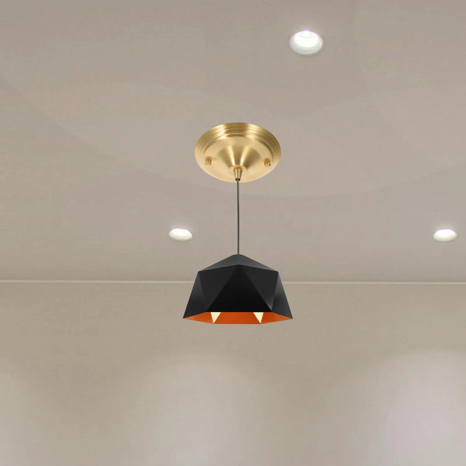 

Household Ceiling Cover Plate Sturdy Copper Pendant Light Canopy for Indoor Vintage Industrial Ceiling Light Mounting Fixture