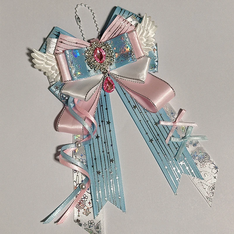 Double Layer Bow Pendant Versatile Ribbon Anime Ita Bag DIY 