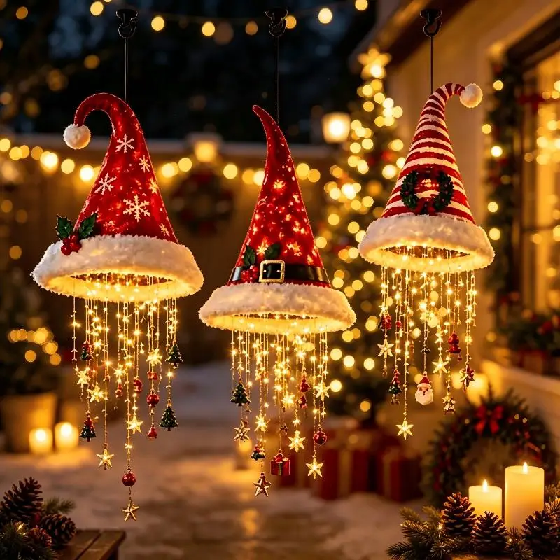 Lighted Witch Hat Hanging Chime, Lighted Witches Hat | Create Instant Magical GlowCreate Instant Magical Glow