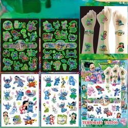 Gift Box Set Lilo Stitch Luminous Tattoo Sticker Children Arm Face Glowing Tattoo Children Body Tattoo Rubble Sticker