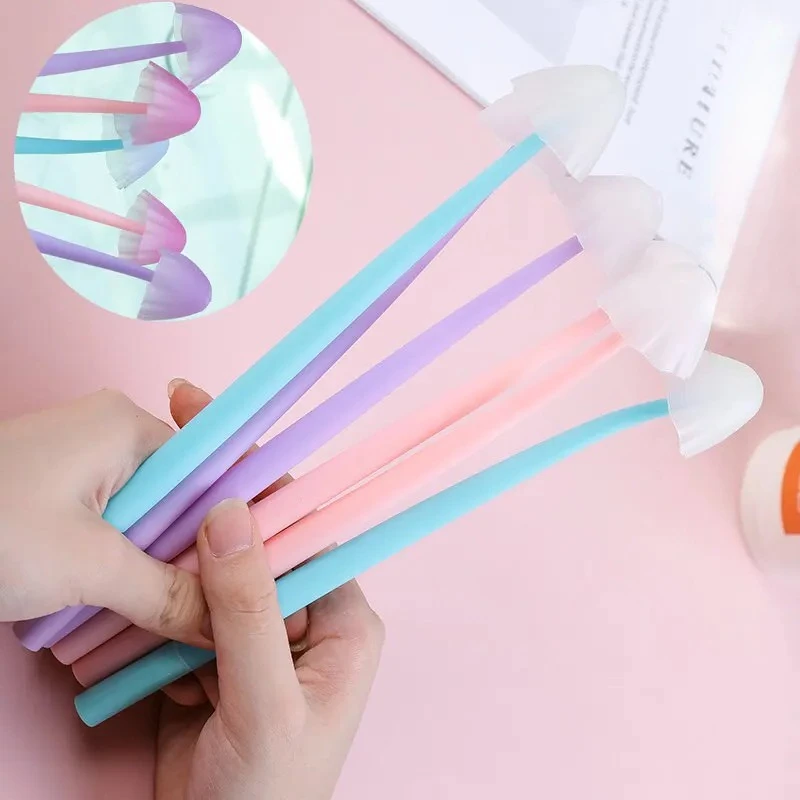 Wholesale Creative Fresh Jellyfish Color Changing Flower Gel Pen When Sunlight Color Change Soft Black Gel Pen Flower Gift