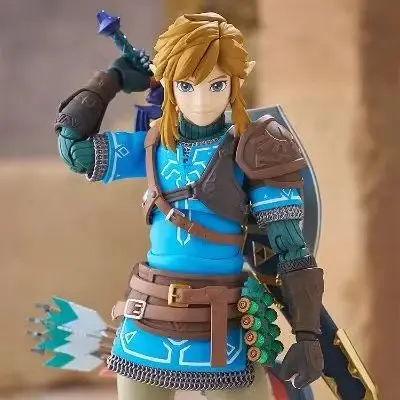 Brand New GSC Figma Zelda Link 15cm Tears Kingdom Action Figure Collectible Gift For Anime Lovers And Otaku Fans Desk Decor
