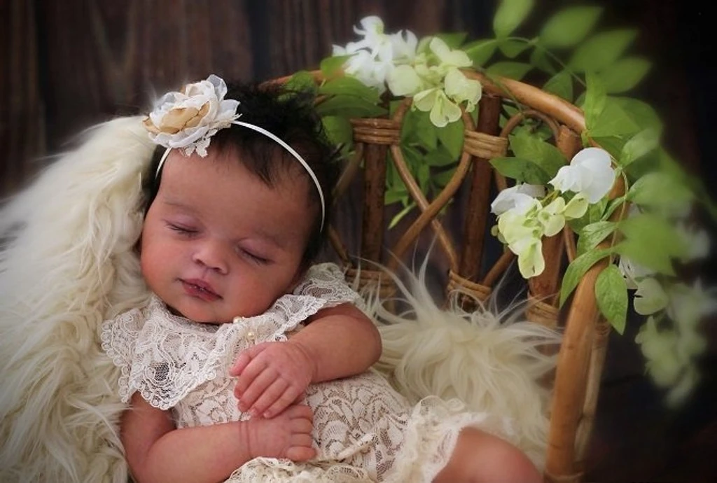 NPK 20인치 미완성 무도색 DIY 핸드메이드 DIY 부품 리본돌 키트 코코 슬리핑 베이비 신생아 바디 포함