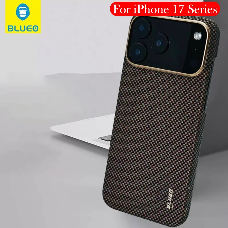 

Blueo Kevlar Magnetic Case For iPhone 17 Pro Max Carbon Fibre Back Cover Case for iPhone 17 Pro