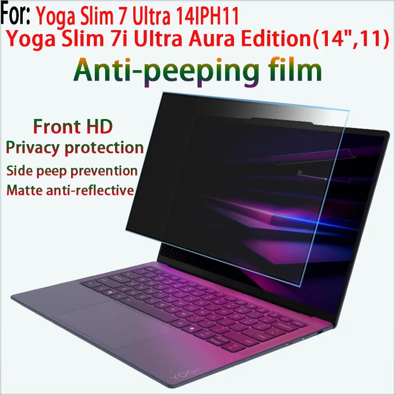 For Lenovo Yoga Slim 7 Ultra 14IPH11 Anti-peeping Film Yoga Slim 7i Touch Laptop Protects Privacy Screen Film Anti-sideways Film
