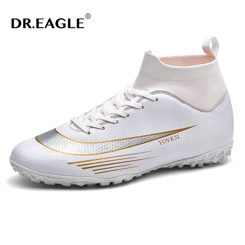 

DR.EAGLE Men Soccer Shoes Cleats Shoes Adult Non-Slip Futsal High-Quality TF/FG Grass Training Sport Football Boots Turf Shoes