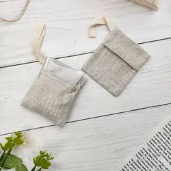 Eco-friendly cotton sachet bag single side drawstring cover bag Aromatherapy vanilla gift wrap storage bag